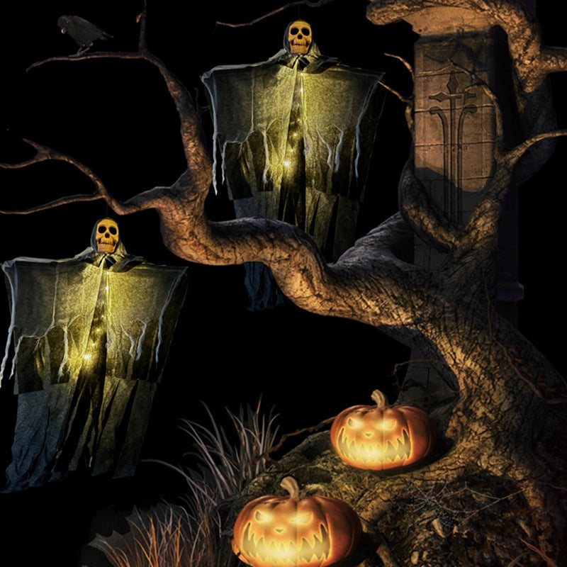"Glowing Skeleton Ghost Prop – Scary Halloween Decoration