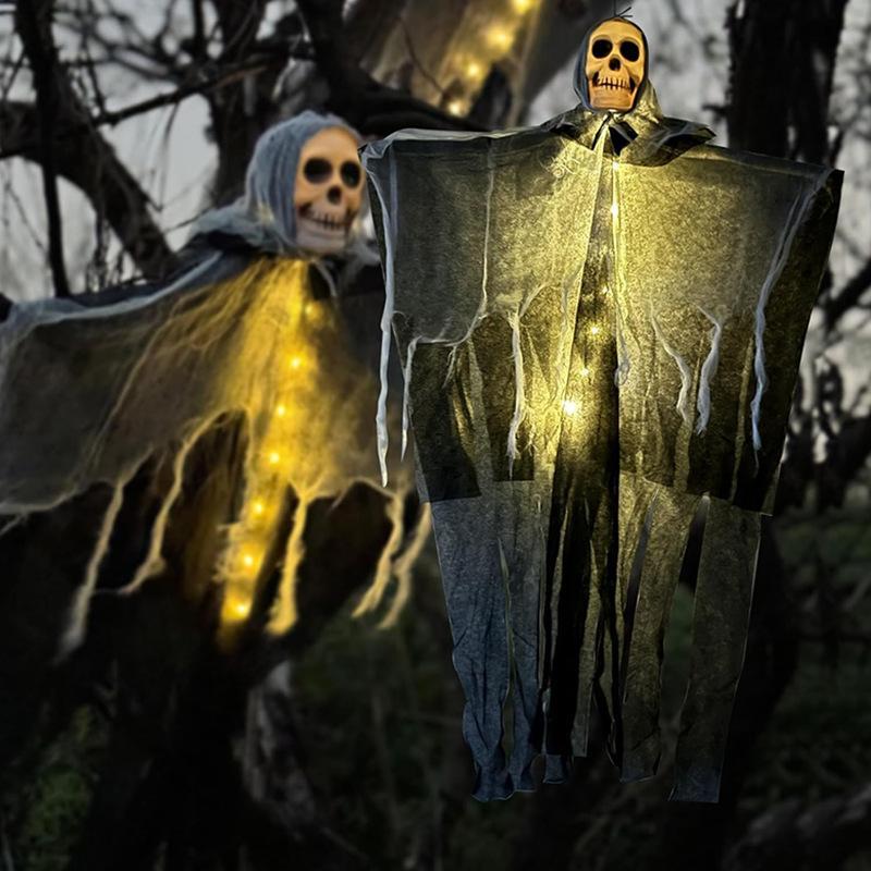"Glowing Skeleton Ghost Prop – Scary Halloween Decoration